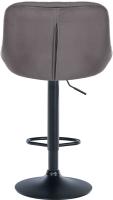 2er Set Barhocker Lazio Samt schwarz grau 2er Set Barhocker Lazio Samt schwarz grau