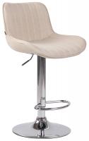 Barhocker Lentini Stoff chrom creme Barhocker Lentini Stoff chrom creme