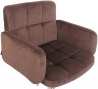Barhocker Los Angeles Samt chrom braun Barhocker Los Angeles Samt chrom braun