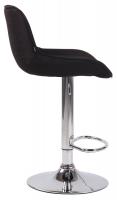 2er Set Barhocker Lentini Stoff chrom schwarz 2er Set Barhocker Lentini Stoff chrom schwarz