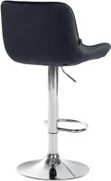 Barhocker Vonore Samt chrom schwarz Barhocker Vonore Samt chrom schwarz