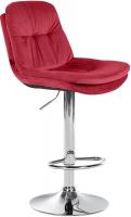 Barhocker Laurel Samt chrom rot 