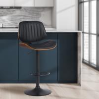 Barhocker Clawson Kunstleder schwarz walnuss/schwarz Barhocker Clawson Kunstleder schwarz walnuss/schwarz