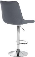 2er Set Barhocker Toni Stoff chrom grau 2er Set Barhocker Toni Stoff chrom grau