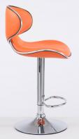 2er Set Barhocker Las Vegas V2 Kunstleder chrom orange 2er Set Barhocker Las Vegas V2 Kunstleder chrom orange