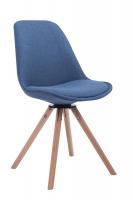 Besucherstuhl Troyes Stoff Rund natura (eiche) blau Besucherstuhl Troyes Stoff Rund natura (eiche) blau