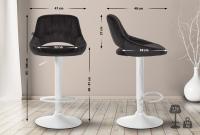 2er Set Barhocker Milet Samt W schwarz 