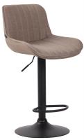 Barhocker Lentini Stoff schwarz taupe Barhocker Lentini Stoff schwarz taupe