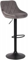 Barhocker Lazio Samt schwarz grau Barhocker Lazio Samt schwarz grau