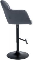 Barhocker Natoma Samt schwarz dunkelgrau Barhocker Natoma Samt schwarz dunkelgrau
