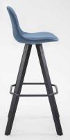 2er Set Barhocker Franklin Stoff Square schwarz (eiche) blau 2er Set Barhocker Franklin Stoff Square schwarz (eiche) blau