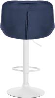 2er Set Barhocker Lazio Samt weiß blau 2er Set Barhocker Lazio Samt weiß blau