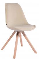 4er Set Stühle Toulouse Samt Square natura creme 