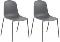 2er Set Stuhl Hardin dunkelgrau 2er Set Stuhl Hardin dunkelgrau