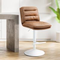 2er Set Barhocker Damar Kunstleder weiß hellbraun 2er Set Barhocker Damar Kunstleder weiß hellbraun