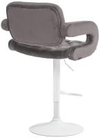Barhocker Dublin Samt weiß grau 