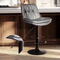 Barhocker Laurel Kunstleder schwarz grau 