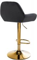 Barhocker Braga Gold Samt schwarz 