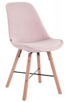 Besucherstuhl Laffont Samt natura pink Besucherstuhl Laffont Samt natura pink