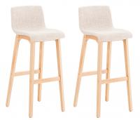 2er Set Barhocker Hoover Stoff Natura creme 2er Set Barhocker Hoover Stoff Natura creme