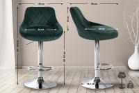 2er Set Barhocker Lazio Samt chrom dunkelgrün 2er Set Barhocker Lazio Samt chrom dunkelgrün