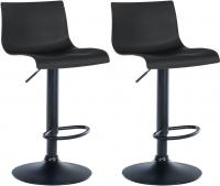 2er Set Barhocker Branford Kunststoff schwarz 2er Set Barhocker Branford Kunststoff schwarz