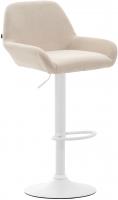 Barhocker Braga Stoff weiß creme Barhocker Braga Stoff weiß creme