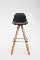 Barhocker Franklin Vollgepolstert Kunstleder Square Natura (eiche) schwarz 