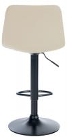 2er Set Barhocker Divo Kunstleder schwarz creme 