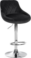 2er Set Barhocker Lazio Samt chrom schwarz 2er Set Barhocker Lazio Samt chrom schwarz