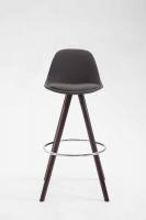 Barhocker Franklin Stoff Rund Cappuccino (eiche) dunkelgrau 