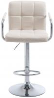 2er Set Barhocker Lucy V2 Stoff chrom beige 2er Set Barhocker Lucy V2 Stoff chrom beige