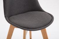 Barhocker Metz Stoff Natura dunkelgrau 