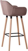 2er Set Barhocker Grant Samt coffee 