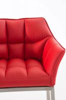 Barhocker Damaso E mit 4-Fuß Gestell rot 