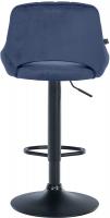 Barhocker Milet Samt schwarz blau Barhocker Milet Samt schwarz blau