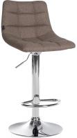 2er Set Barhocker Jerry Stoff chrom taupe 2er Set Barhocker Jerry Stoff chrom taupe