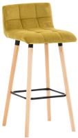 Barhocker Lincoln Samt gelb Barhocker Lincoln Samt gelb