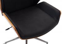 Bürostuhl Zwolle Kunstleder walnuss/schwarz Bürostuhl Zwolle Kunstleder walnuss/schwarz