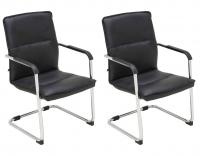 2er Set Besucherstuhl Seattle schwarz 2er Set Besucherstuhl Seattle schwarz