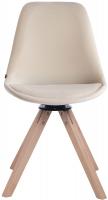 Esszimmerstuhl Troyes Samt Square natura (eiche) creme 