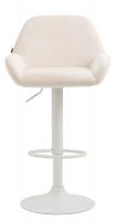 2er Set Barhocker Braga Samt weiß creme 2er Set Barhocker Braga Samt weiß creme