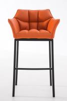 Barhocker Damaso B mit 4-Fuß Gestell orange Barhocker Damaso B mit 4-Fuß Gestell orange
