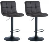 2er Set Barhocker Peru Samt schwarz schwarz 2er Set Barhocker Peru Samt schwarz schwarz