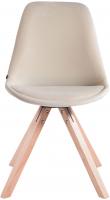 4er Set Stühle Toulouse Samt Square natura creme 