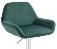 Barhocker Braga Samt chrom dunkelgrün Barhocker Braga Samt chrom dunkelgrün