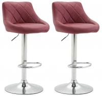 2er Set Barhocker Lazio Kunstleder bordeauxrot 2er Set Barhocker Lazio Kunstleder bordeauxrot