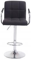Barhocker Lucy V2 Stoff chrom schwarz 