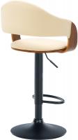 Barhocker Nilse Kunstleder schwarz walnuss/creme Barhocker Nilse Kunstleder schwarz walnuss/creme