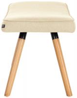 Fußhocker Garding Stoff creme 